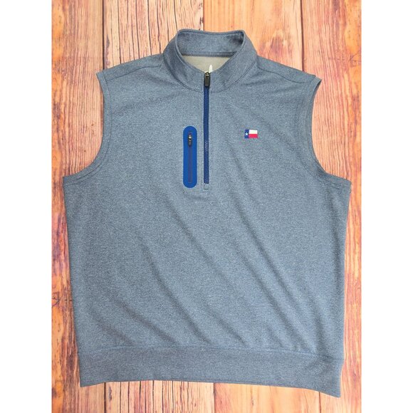 Johnnie-O Texas Flag Half Zip Performance Vest Large Sleek Athletic Layers - Picture 4 of 8